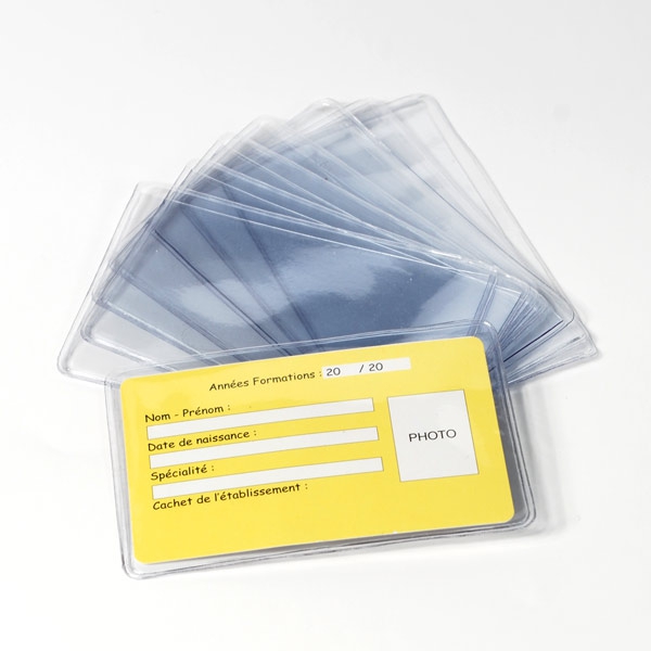 Paquet de 100 étuis souples pour carte PVC - etui protege souple